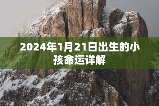 2025年1月21日出生的小孩命运详解