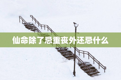 仙命除了忌重丧外还忌什么