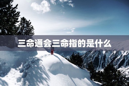 三命通会三命指的是什么