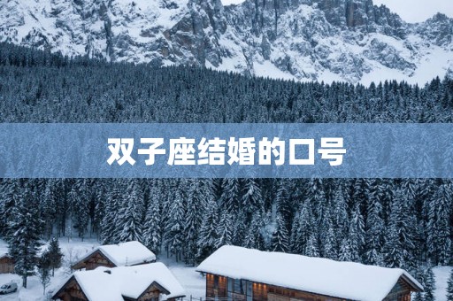 双子座结婚的口号
