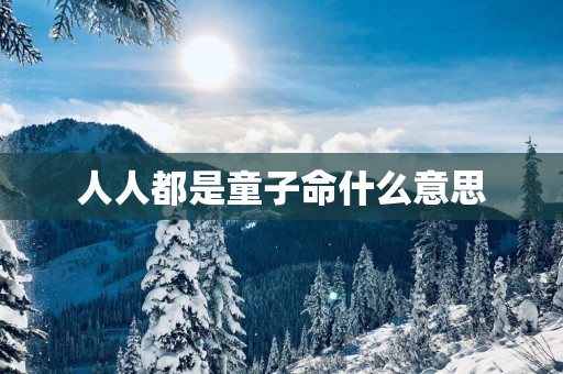 人人都是童子命什么意思