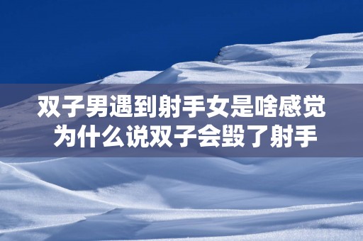 双子男遇到射手女是啥感觉 为什么说双子会毁了射手