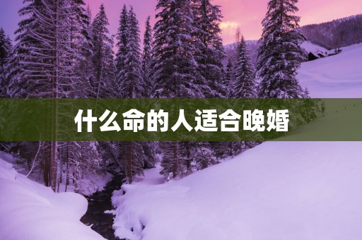 什么命的人适合晚婚