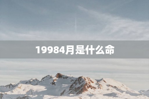 19984月是什么命