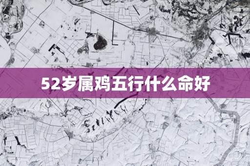 52岁属鸡五行什么命好