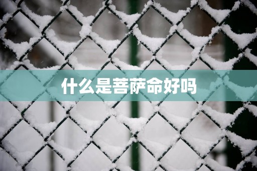 什么是菩萨命好吗