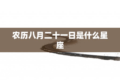 农历八月二十一日是什么星座