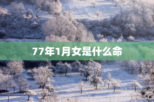 77年1月女是什么命