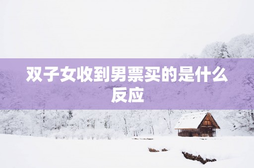 双子女收到男票买的是什么反应