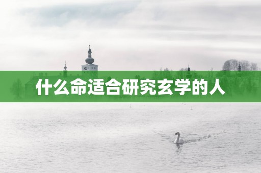 什么命适合研究玄学的人