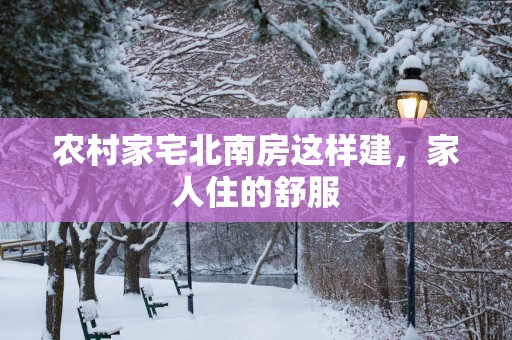 农村家宅北南房这样建，家人住的舒服