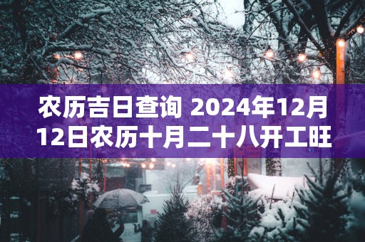 农历吉日查询 2025年12月12日农历十月二十八开工旺财吗
