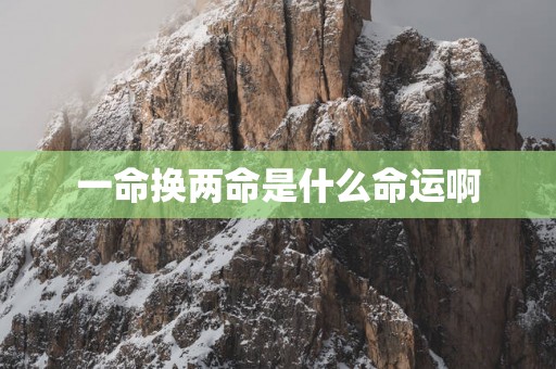 一命换两命是什么命运啊