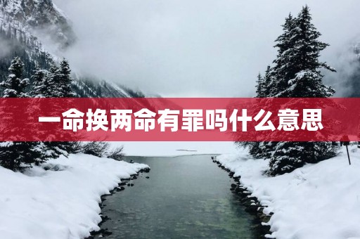 一命换两命有罪吗什么意思