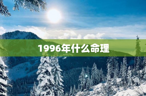 1996年什么命理