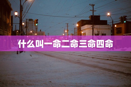 什么叫一命二命三命四命