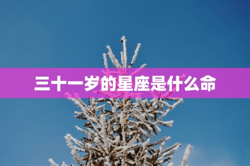 三十一岁的星座是什么命