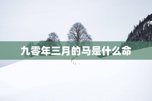 九零年三月的马是什么命