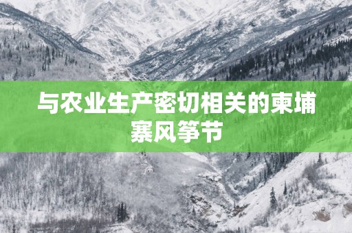 与农业生产密切相关的柬埔寨风筝节