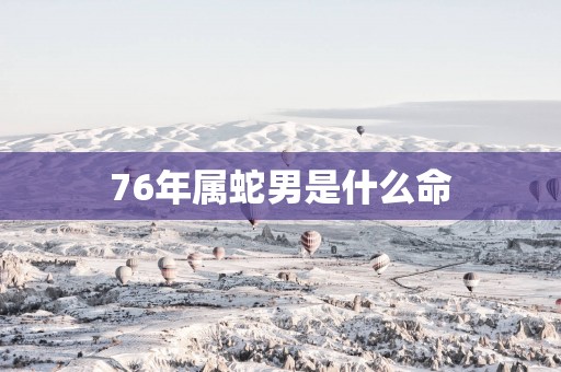 76年属蛇男是什么命