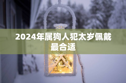 2025年属狗人犯太岁佩戴最合适