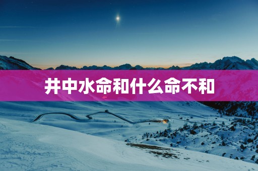 井中水命和什么命不和