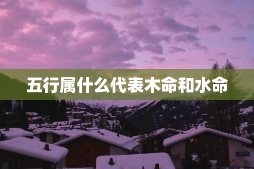 五行属什么代表木命和水命