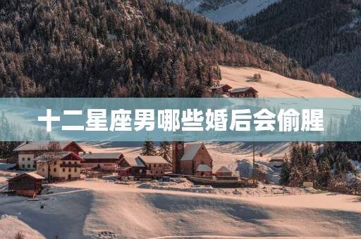 十二星座男哪些婚后会偷腥