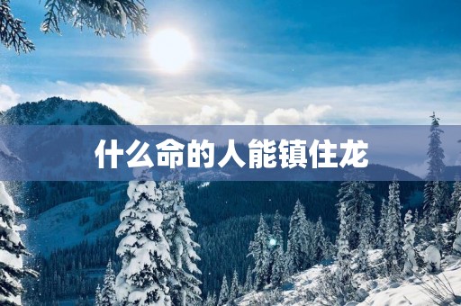 什么命的人能镇住龙