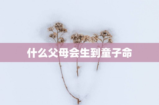 什么父母会生到童子命