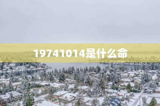 19741014是什么命