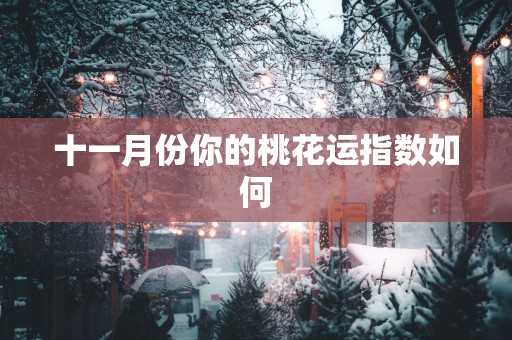十一月份你的桃花运指数如何