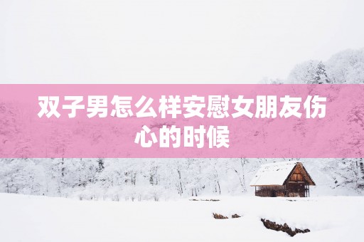 双子男怎么样安慰女朋友伤心的时候
