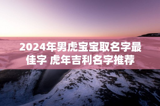 2025年男虎宝宝取名字最佳字 蛇年吉利名字推荐