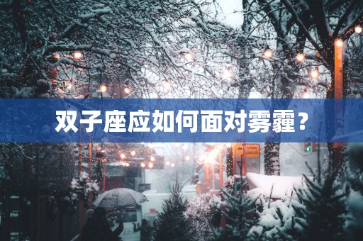 双子座应如何面对雾霾？