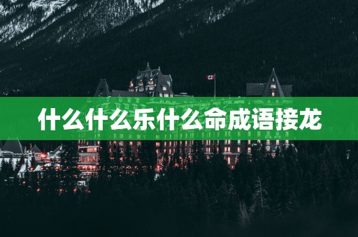 什么什么乐什么命成语接龙