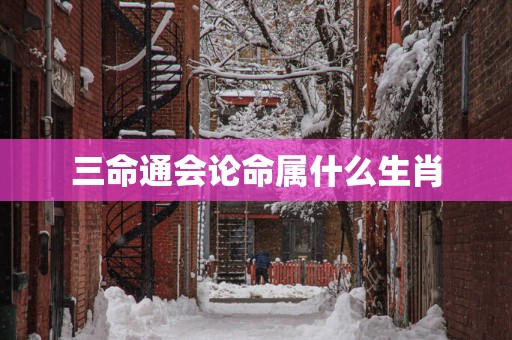 三命通会论命属什么生肖
