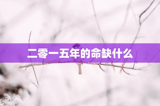 二零一五年的命缺什么