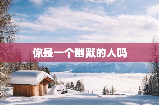 你是一个幽默的人吗