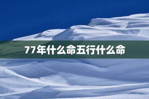 77年什么命五行什么命