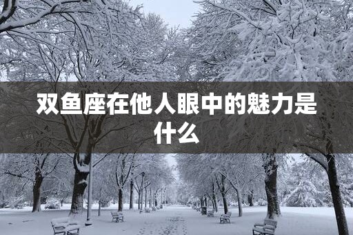 双鱼座在他人眼中的魅力是什么