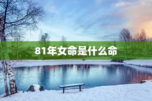 81年女命是什么命