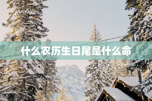 什么农历生日尾是什么命