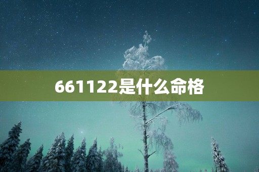661122是什么命格