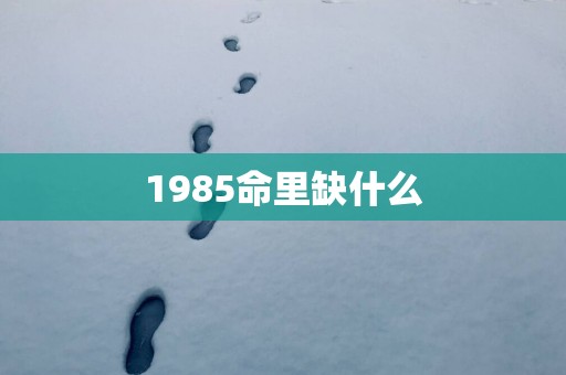1985命里缺什么
