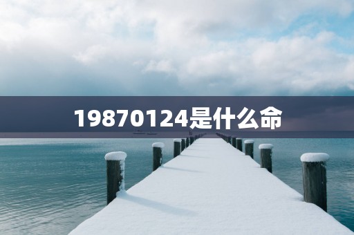 19870124是什么命