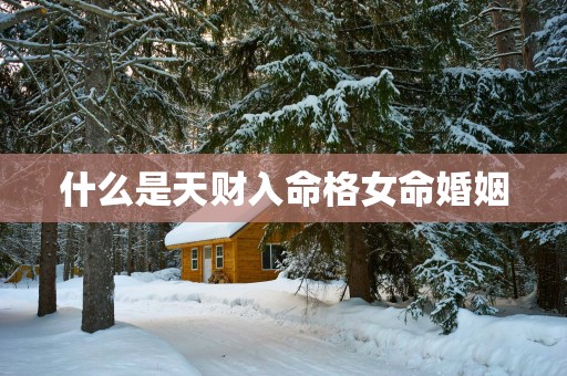 什么是天财入命格女命婚姻