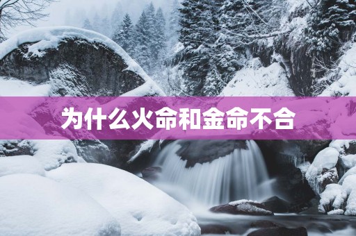 为什么火命和金命不合
