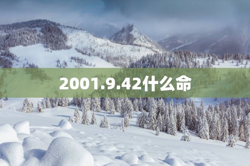 2001.9.42什么命