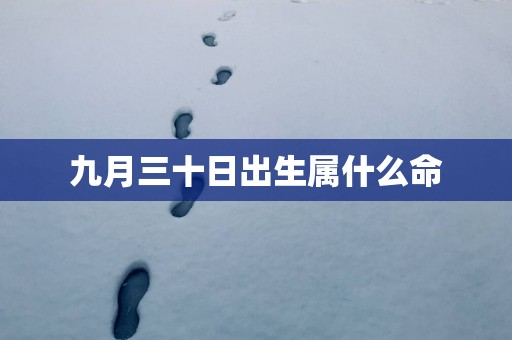 九月三十日出生属什么命
